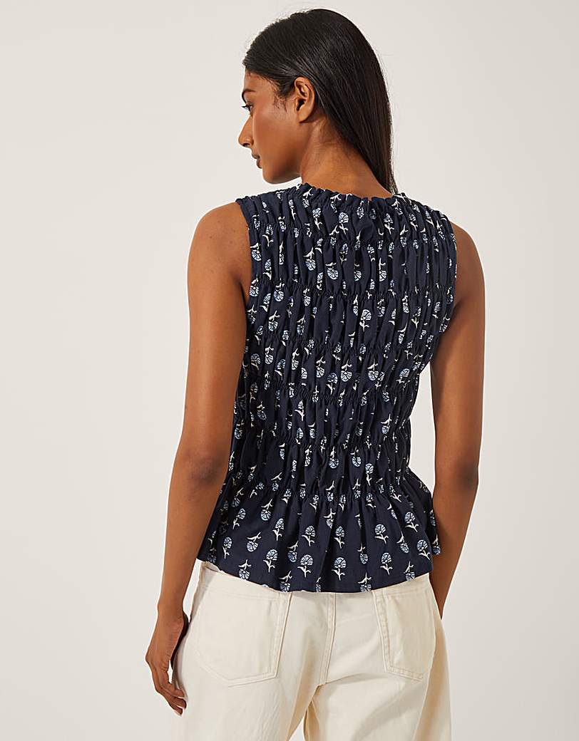New In - Monsoon Deniz Smocked Floral Top