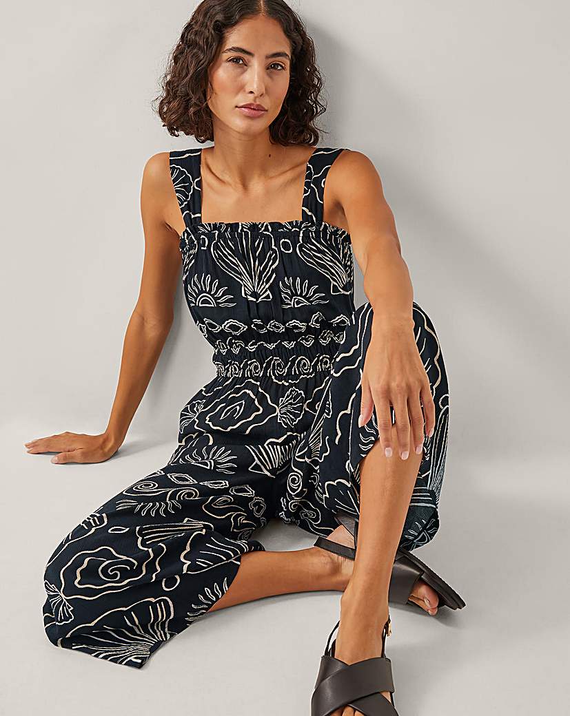 New In - Monsoon Macie Shell Print Jumpsuit