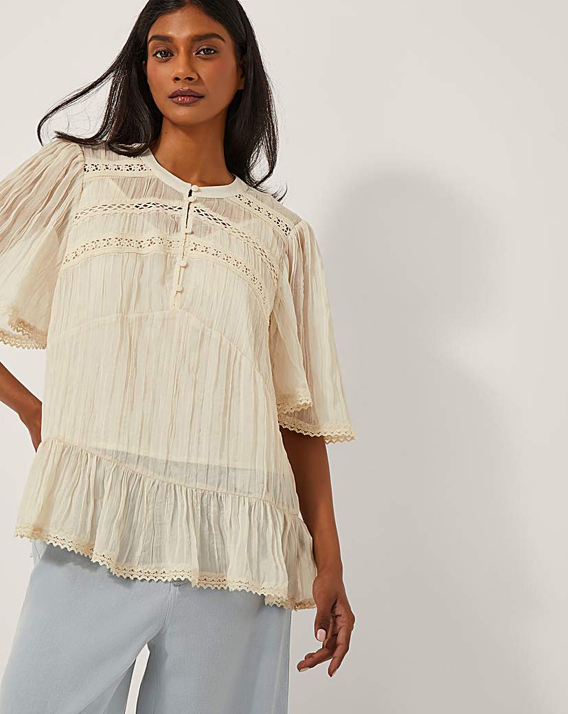 New In - Monsoon Edith Floaty Lace Top