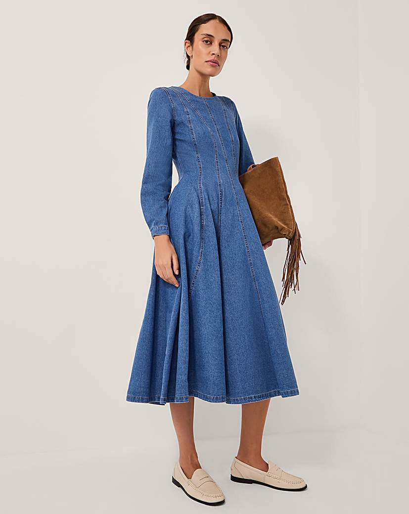 New In - Monsoon Isadora Denim Midi Dress