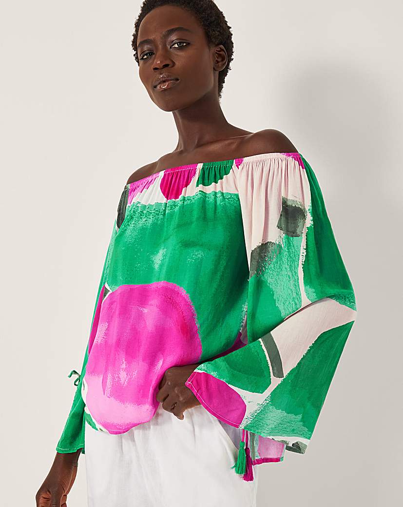 New In - Monsoon Miley Colour Block Bardot Top