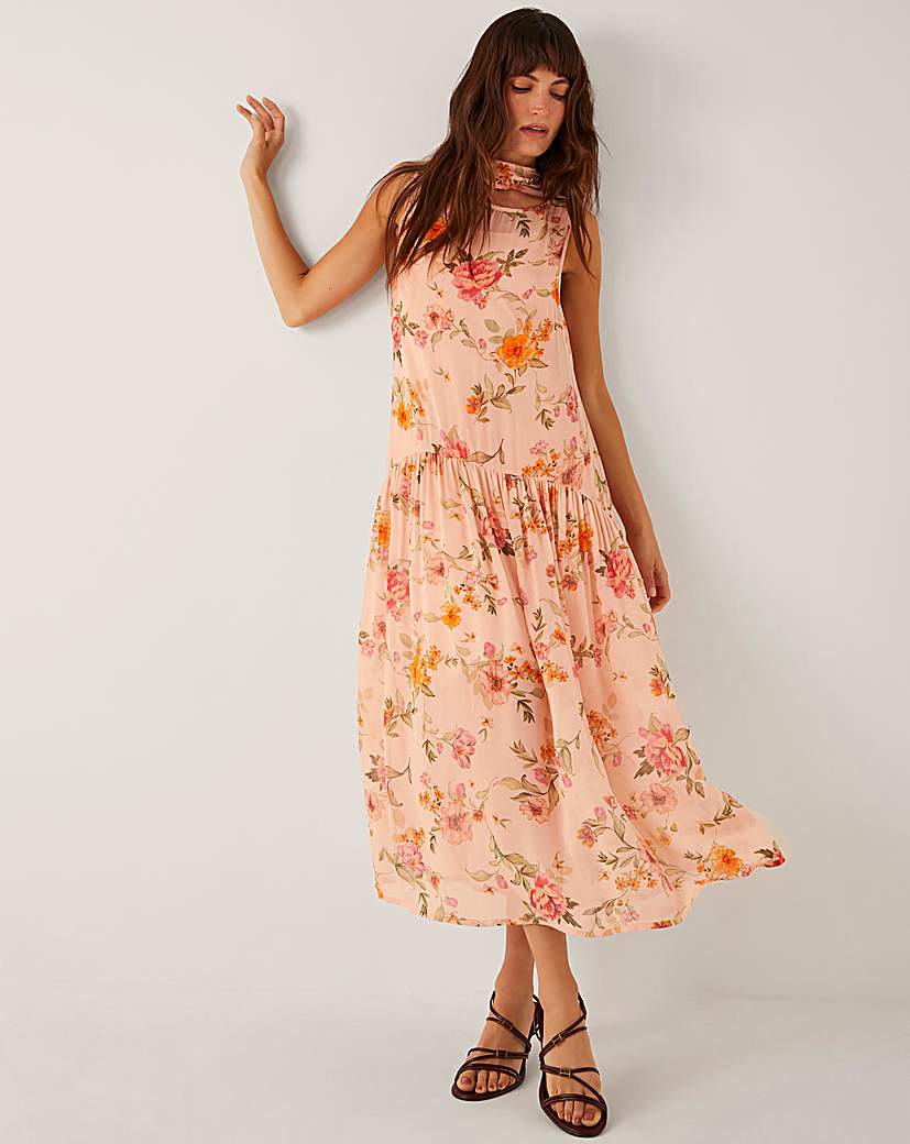 New In - Monsoon Cassia Floral Print Midi Dress