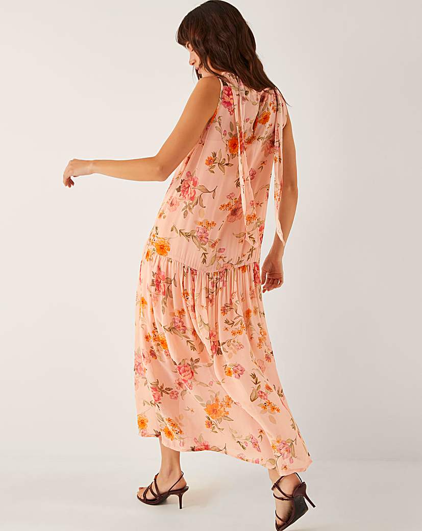 Monsoon Cassia Floral Print Midi Dress