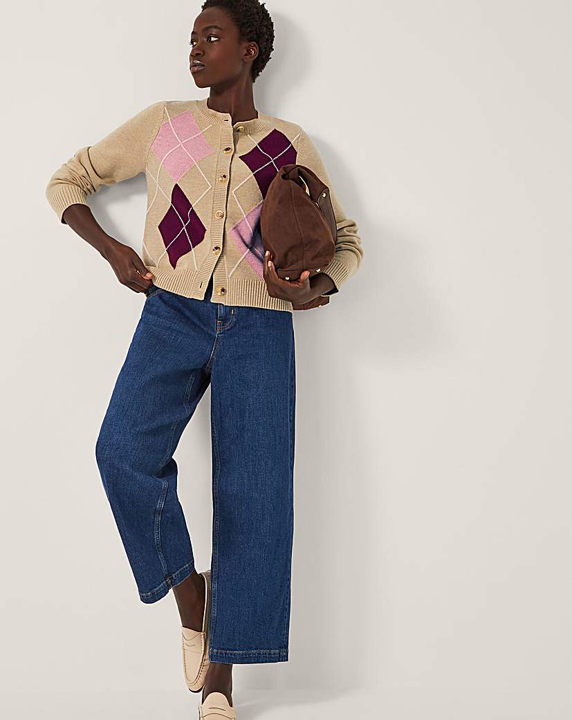 New In - Monsoon Anne Argyle Knitted Cardigan