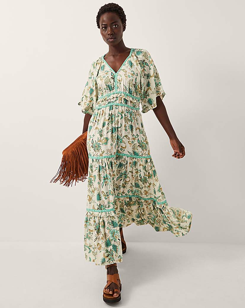 New In - Monsoon Saoirse Floral Tiered Midi Dress