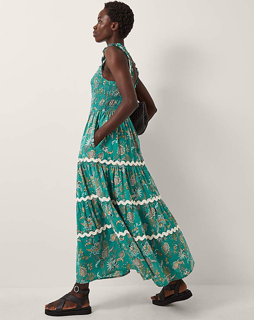 Monsoon Saoirse Floral Maxi Dress - Sea Green