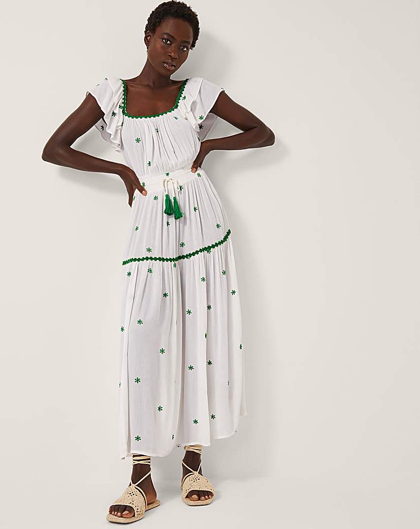 New In - Monsoon Isabelle Square Neck Midi Dress