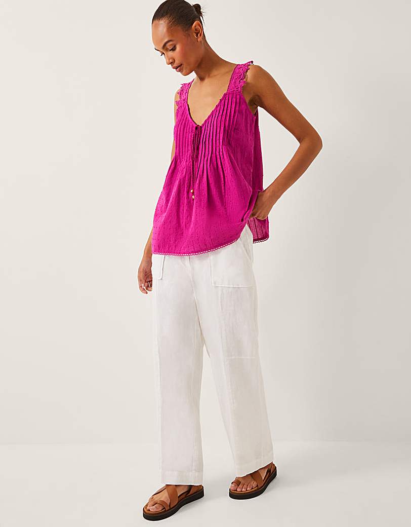 Monsoon Celia Lace Pintuck Cami Top