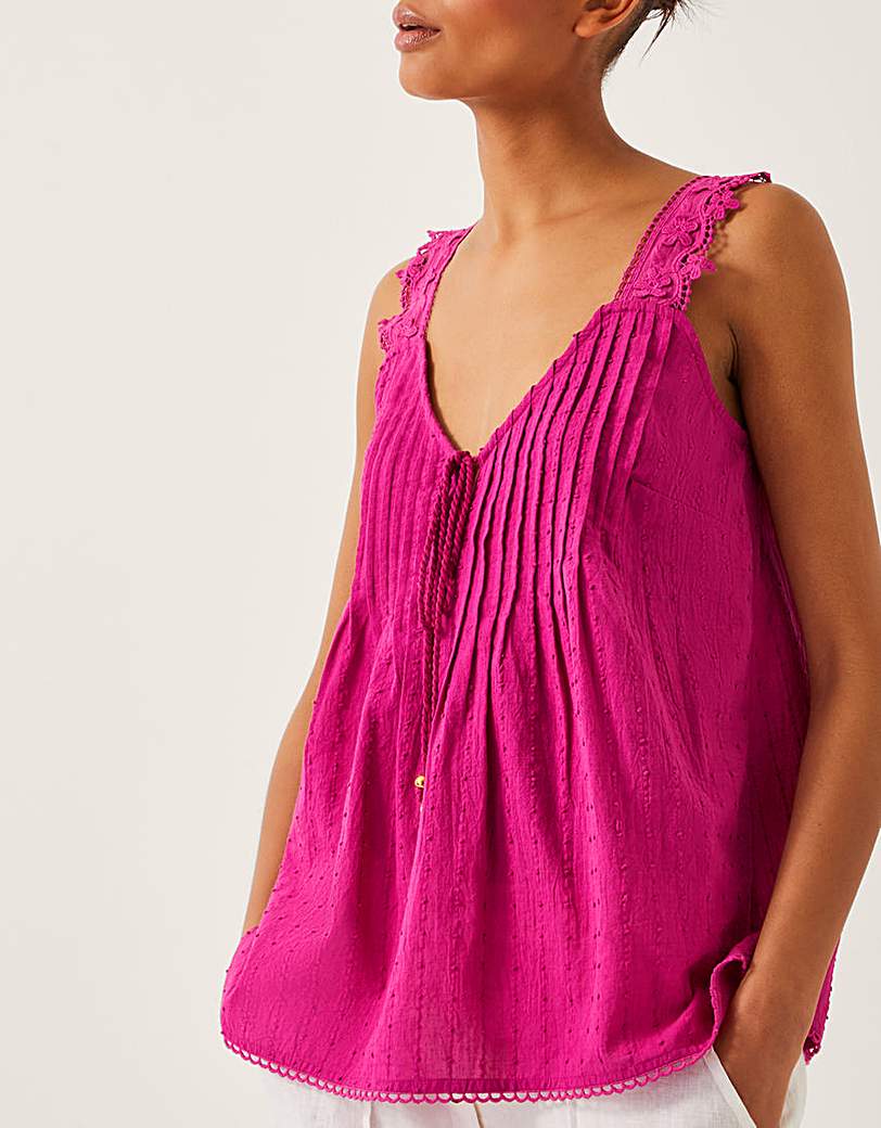 New In - Monsoon Celia Lace Pintuck Cami Top