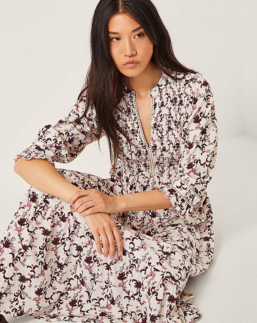 Monsoon Jacqueline Floral Midi Dress