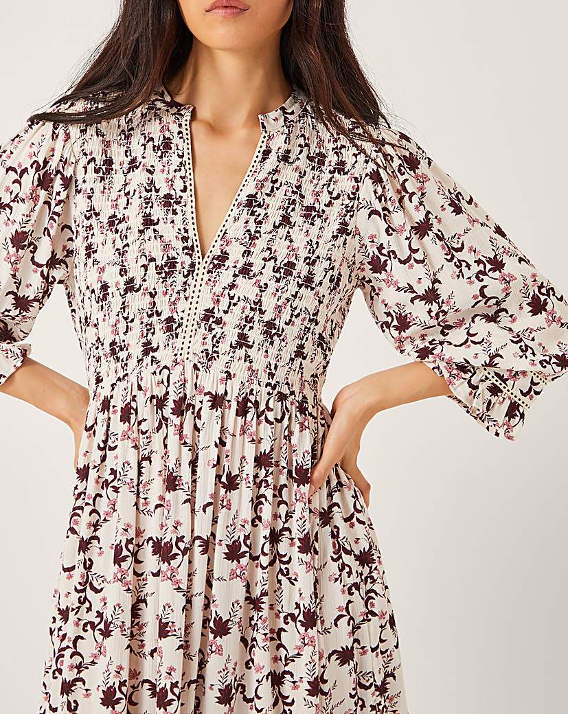 Monsoon Jacqueline Floral Midi Dress
