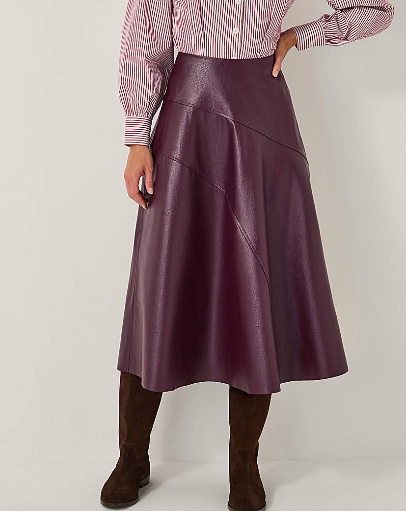 New In - Monsoon Marnie Faux Leather Midi Skirt