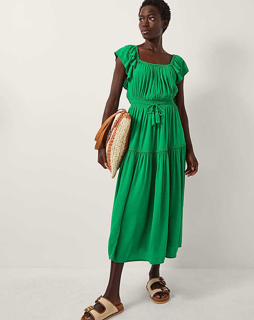 New In - Monsoon Isabela Square Neck Midi Dress