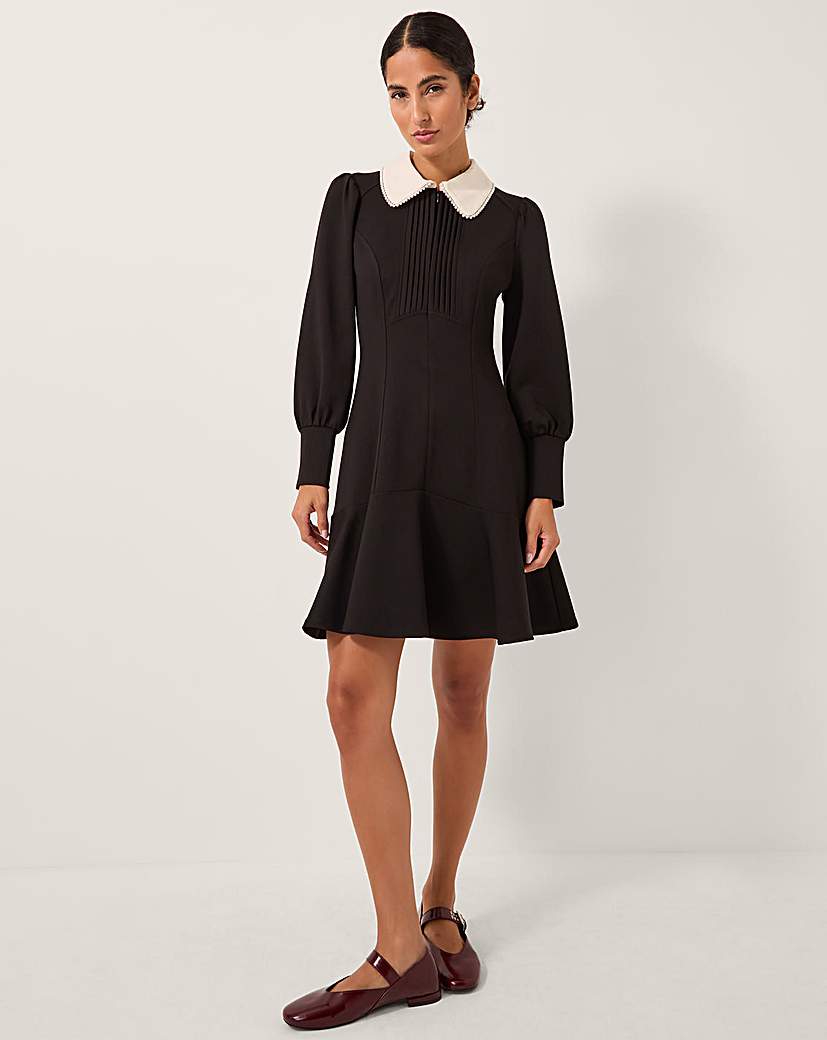 New In - Monsoon Priya Ponte Collar Mini Dress