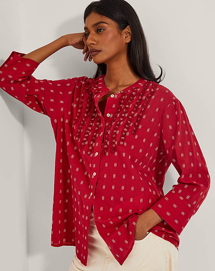 New In - Monsoon Poppy Ruffle Print Blouse