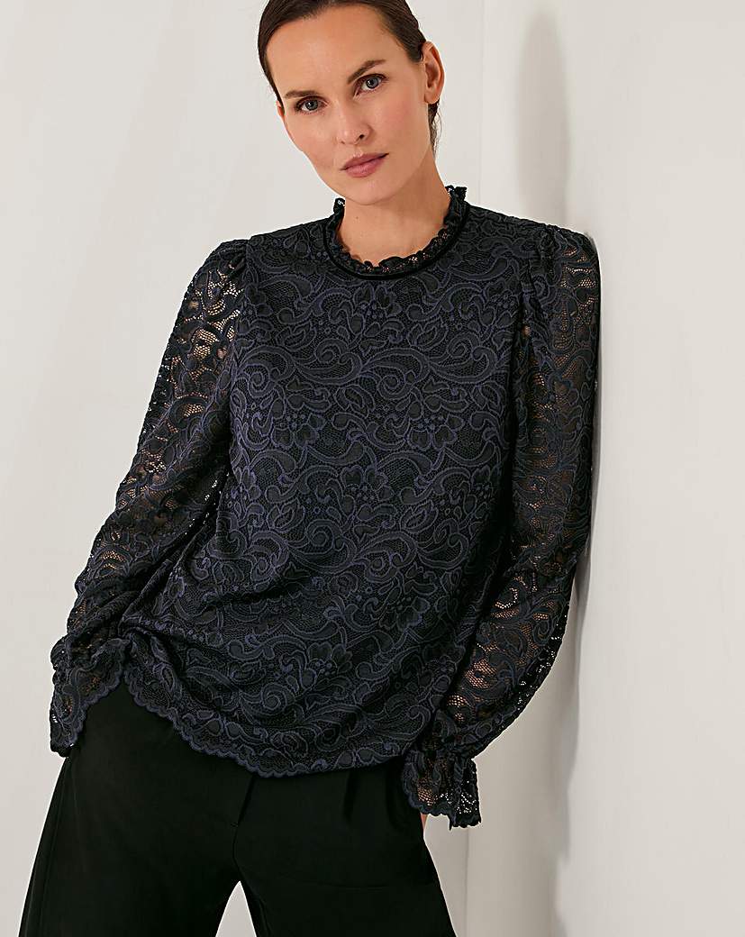New In - Monsoon Larna Lace Long Sleeve Blouse