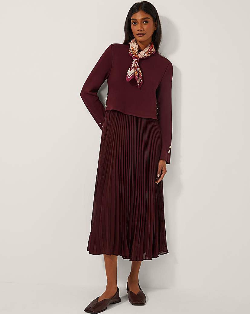New In - Monsoon Penny Pleated Midi Dress