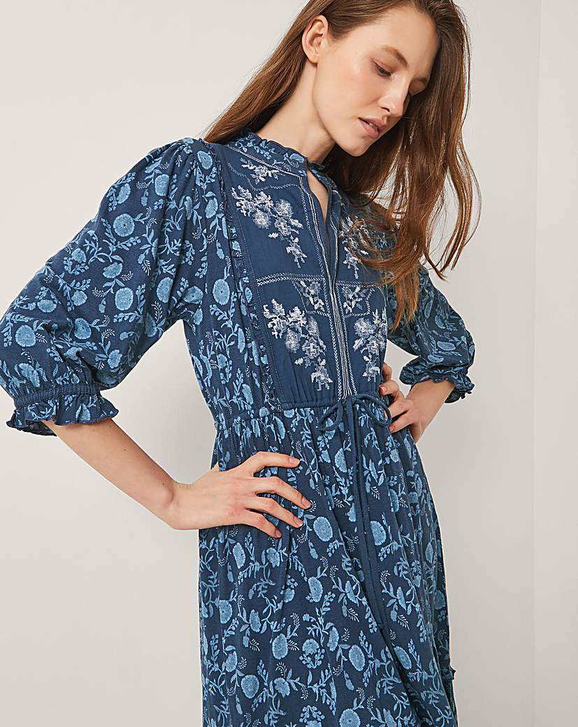 Monsoon Sofia Floral Jersey Midi Dress