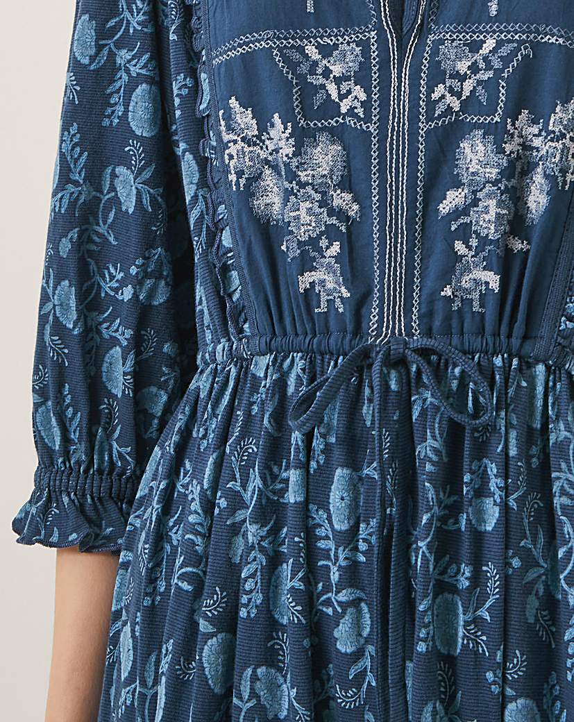Monsoon Sofia Floral Jersey Midi Dress