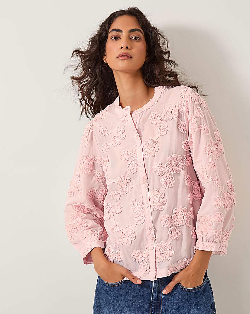 New In - Monsoon Blair Floral Applique Blouse