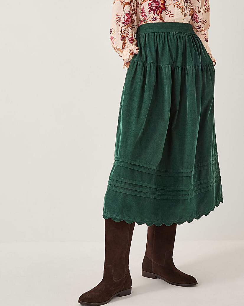 New In - Monsoon Mina Corduroy Midi Skirt