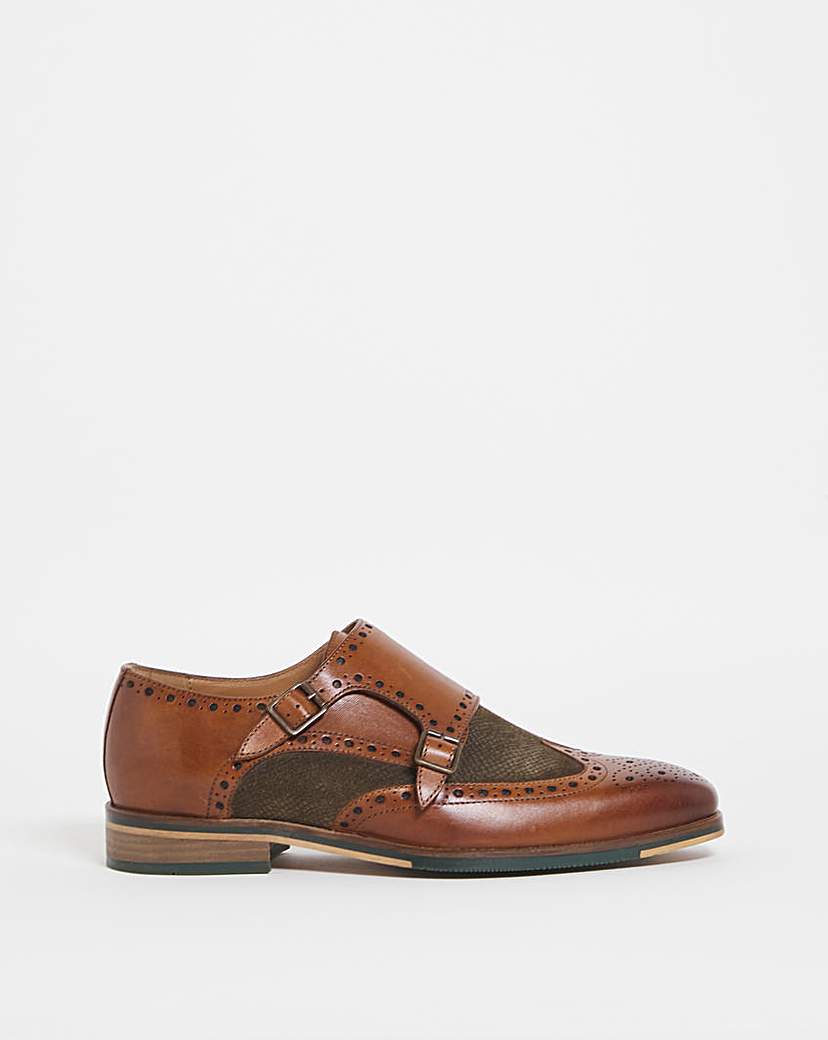 Joe Browns Leather Patch Monk Shoe WF