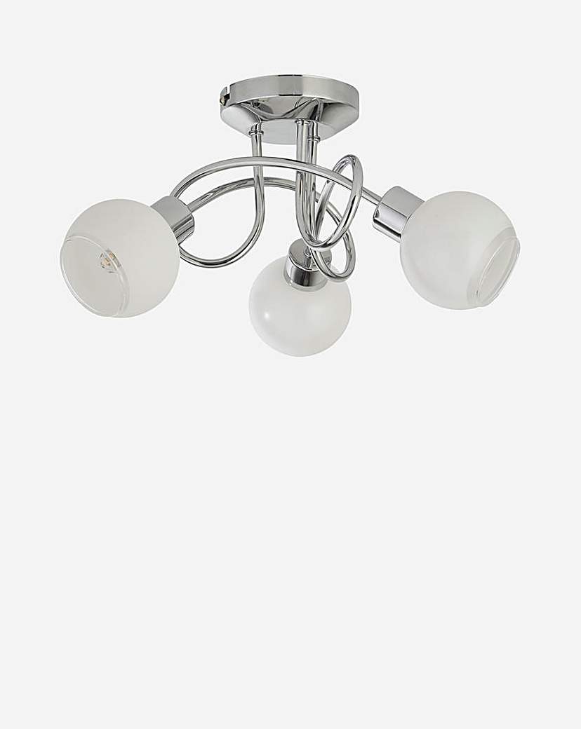 Ceiling Light with White Glass Shades