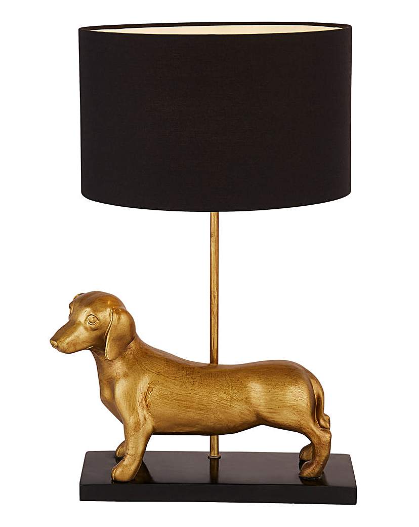 Sausage Dog Table Lamp - Gold
