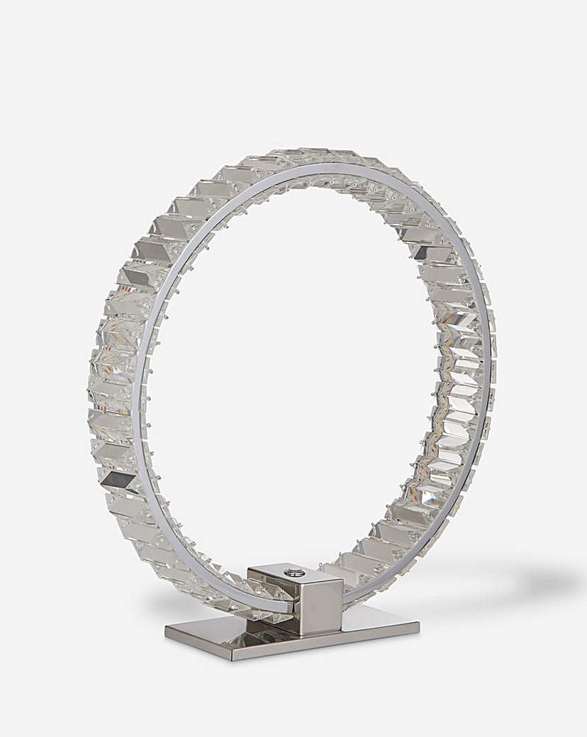 LED Hoop Table Lamp with Clear Glass