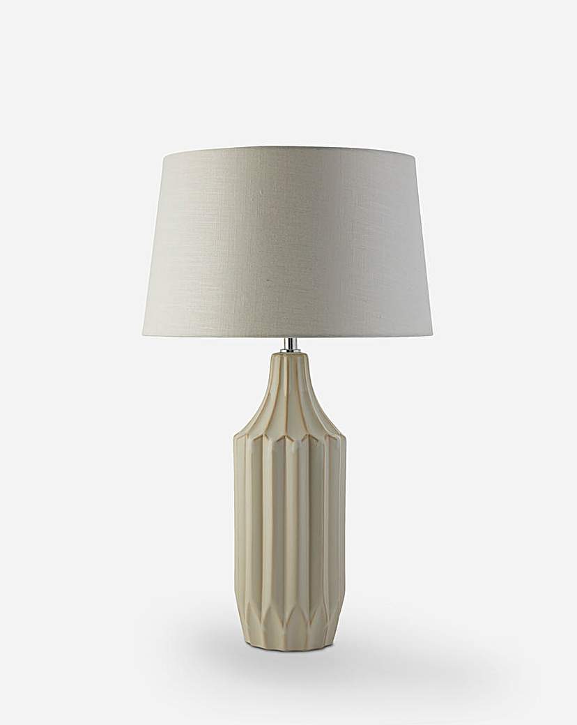 Ridge Detail Ceramic Table Lamp