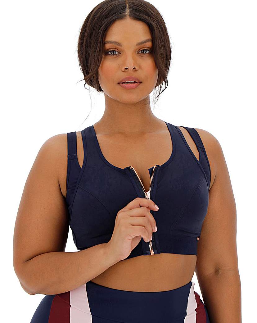 Image of Figleaves Curve Zip Front Sports Bra