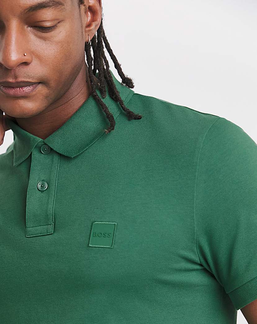 BOSS Short Sleeve Box Logo Green Polo