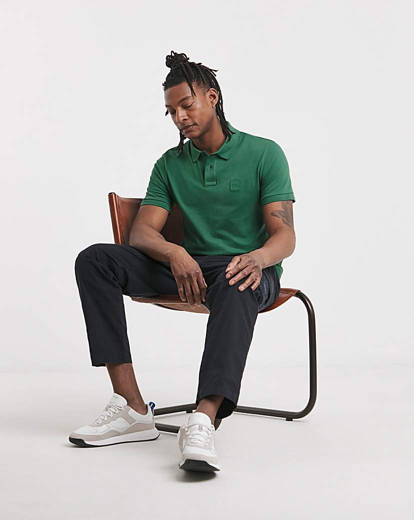 BOSS Short Sleeve Box Logo Green Polo