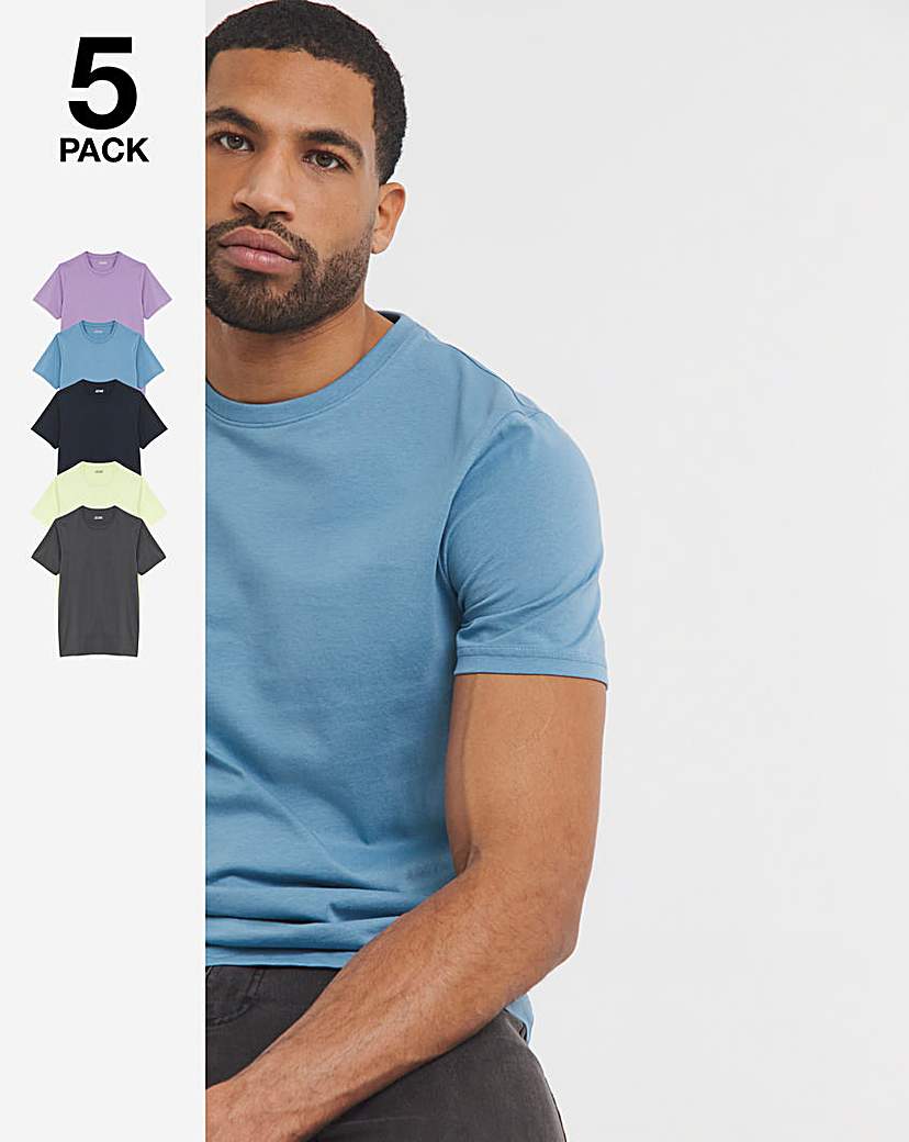 New In - 5 Pack Multi Crew Neck T-Shirts