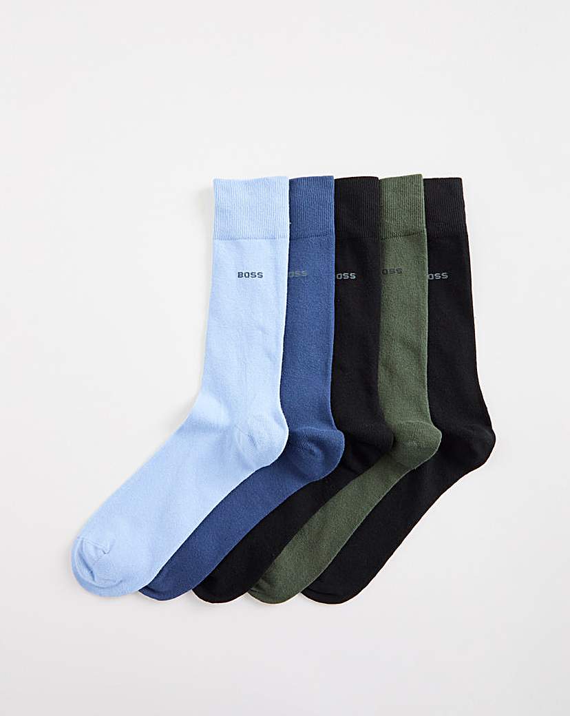 BOSS 5 Pack Classic Logo Socks