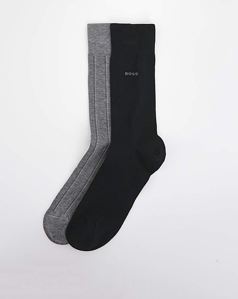 BOSS 2 Pack Pinstripe Socks