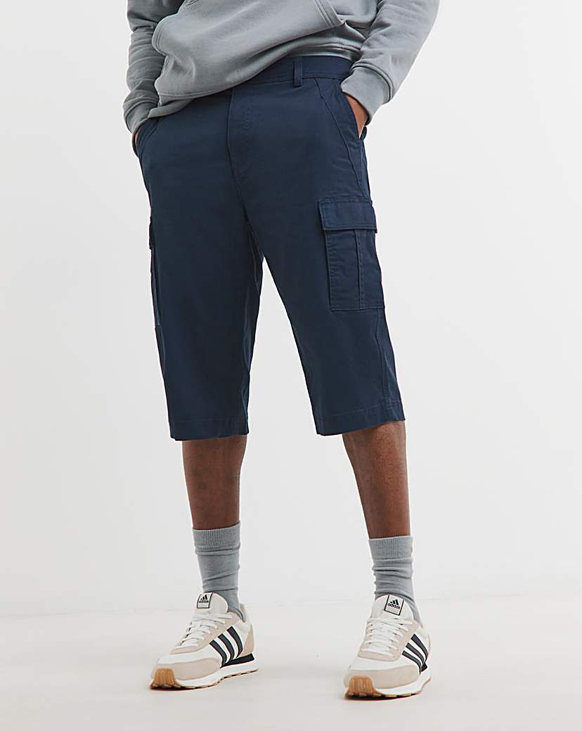 New In - 3/4 Length Twill Cargo Short