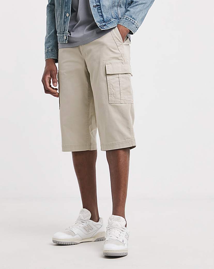 New In - 3/4 Length Twill Cargo Short