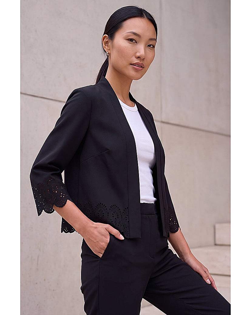 Roman Crepe Cut Out Jacket