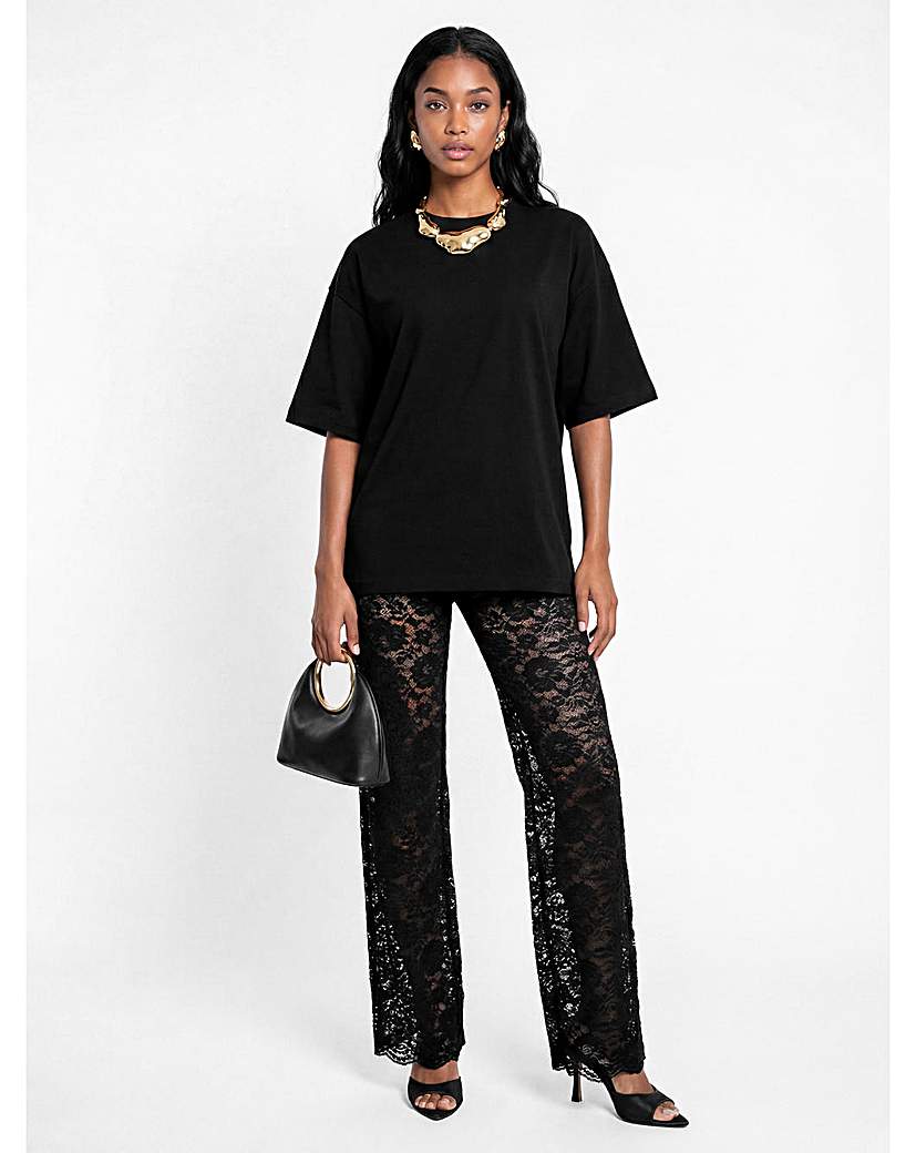 Maya Deluxe High Waist Lace Trousers