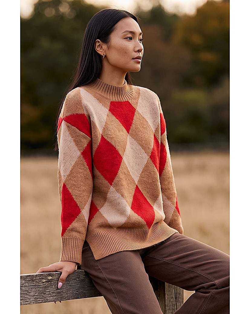 Roman Diamond Argyle Knit Jumper