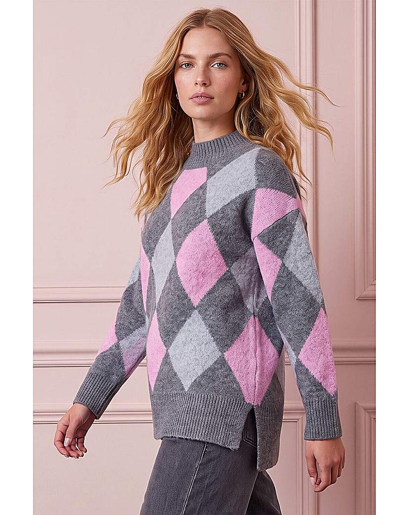 Roman Diamond Argyle Knit Jumper