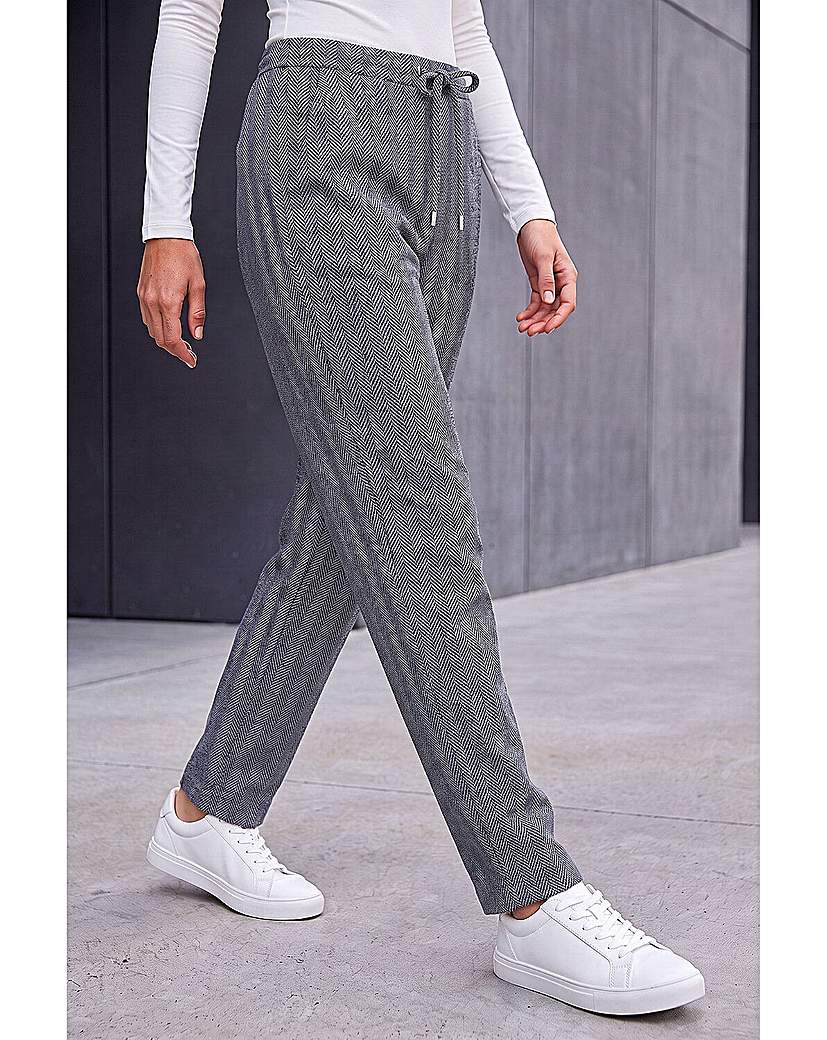 Roman Petite Herringbone Stretch Trouser
