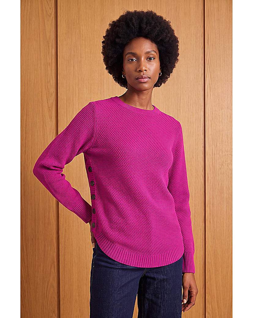 Roman Textured Curved Hem Jumper