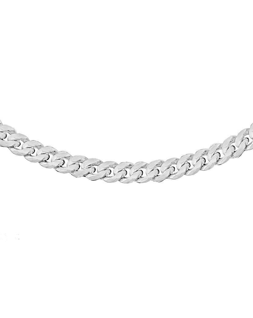 Gents Sterling Silver Panza Curb Chain