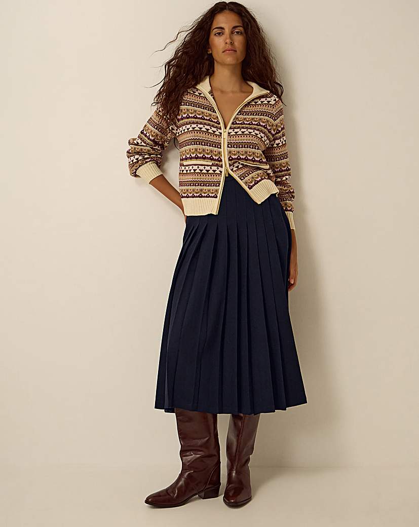 Monsoon Nancy Pleated Midi Skirt
