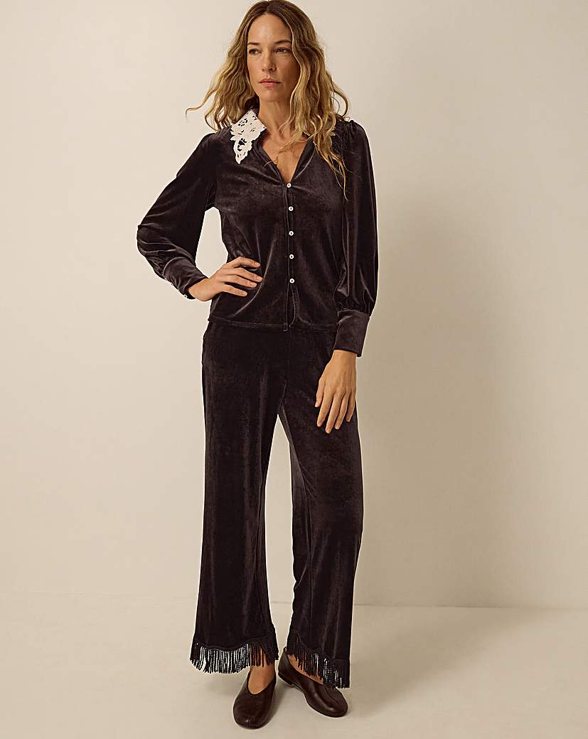 Monsoon Tami Tassel Velvet Trousers