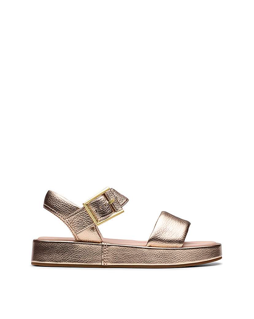 Clarks Alda Strap Leather Sandal D Fit