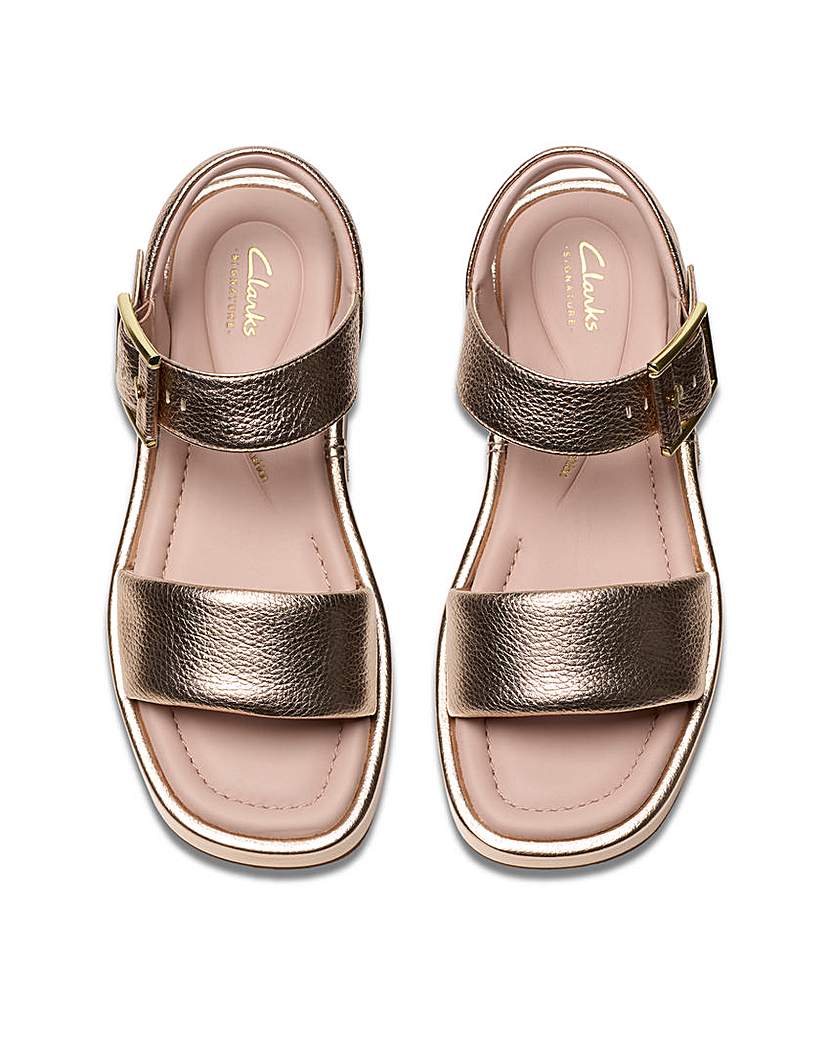 Clarks Alda Strap Leather Sandal D Fit
