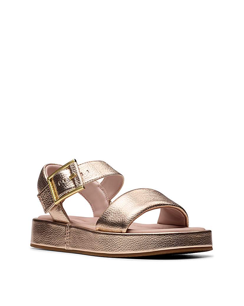 Clarks Alda Strap Leather Sandal D Fit